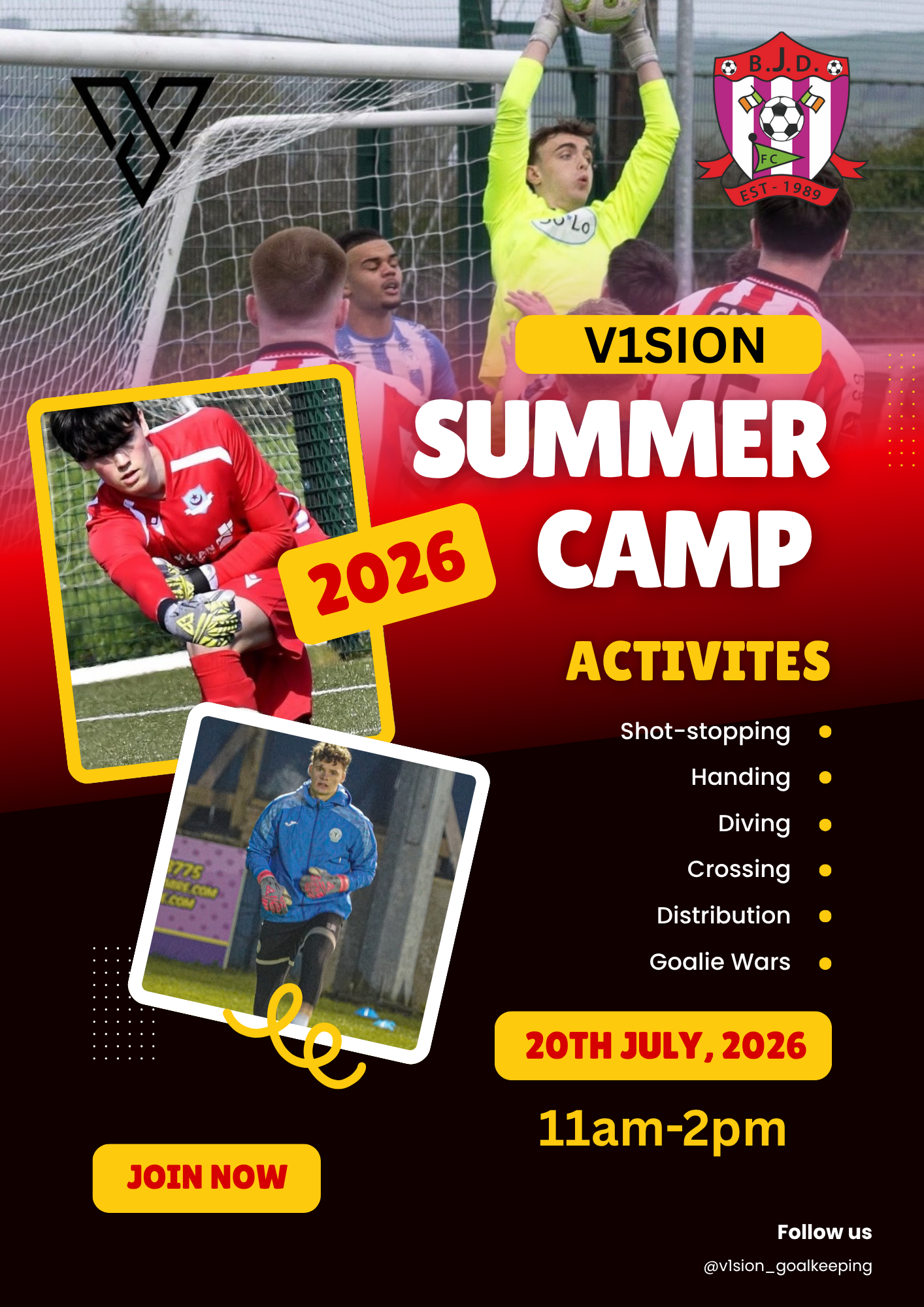Ballyjamesduff AFC Summer Clinic July 20th 11am-2pm (9-18 years old)