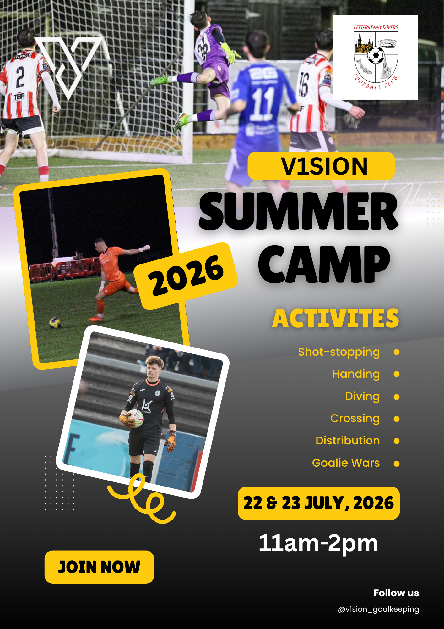 Letterkenny Rovers FC Summer Clinic July 22nd&23rd 11am-2pm (9-18 years old)